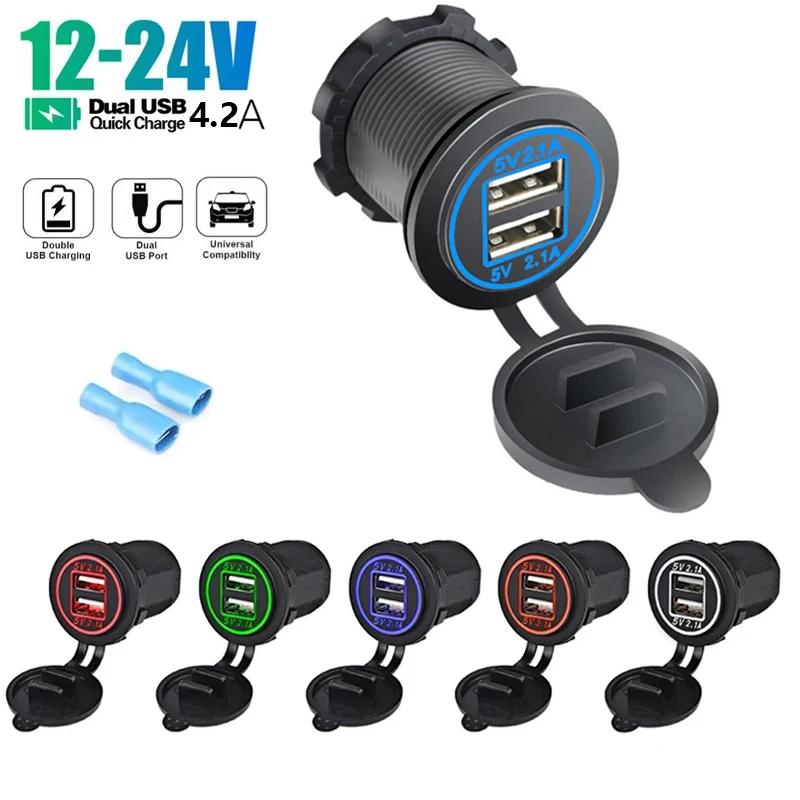 4.2A  USB ڵ     USB  12V-24V ڵ      ÷ ܼƮ LE